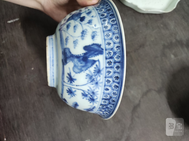 明 青花松竹梅纹碗一对 - 图7